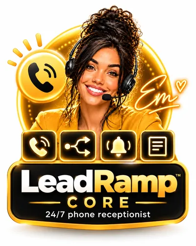 Em, 24/7 phone receptionist: LeadRamp Core